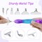 Diamond Art Pen, Diamond Painting Pen with 6 Metal Tips, 6 Painting Glue Clay, Roller, 5D Diamond Art Accessories and Tools for DIY Craft, Purple Blue